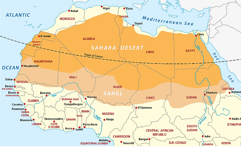 Sahel Of Africa - WorldAtlas